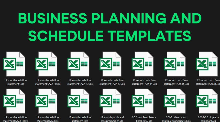 Business Planning and Schedule Templates