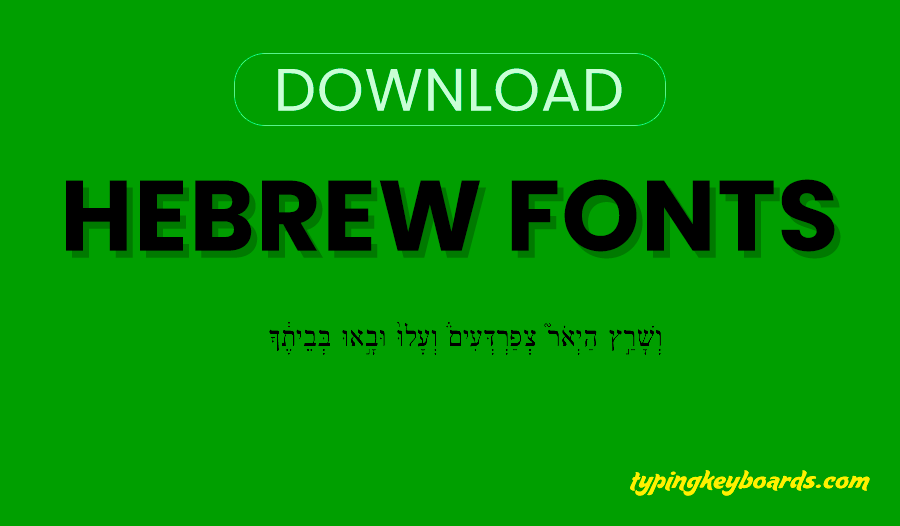 download hebrew fonts for windows 10